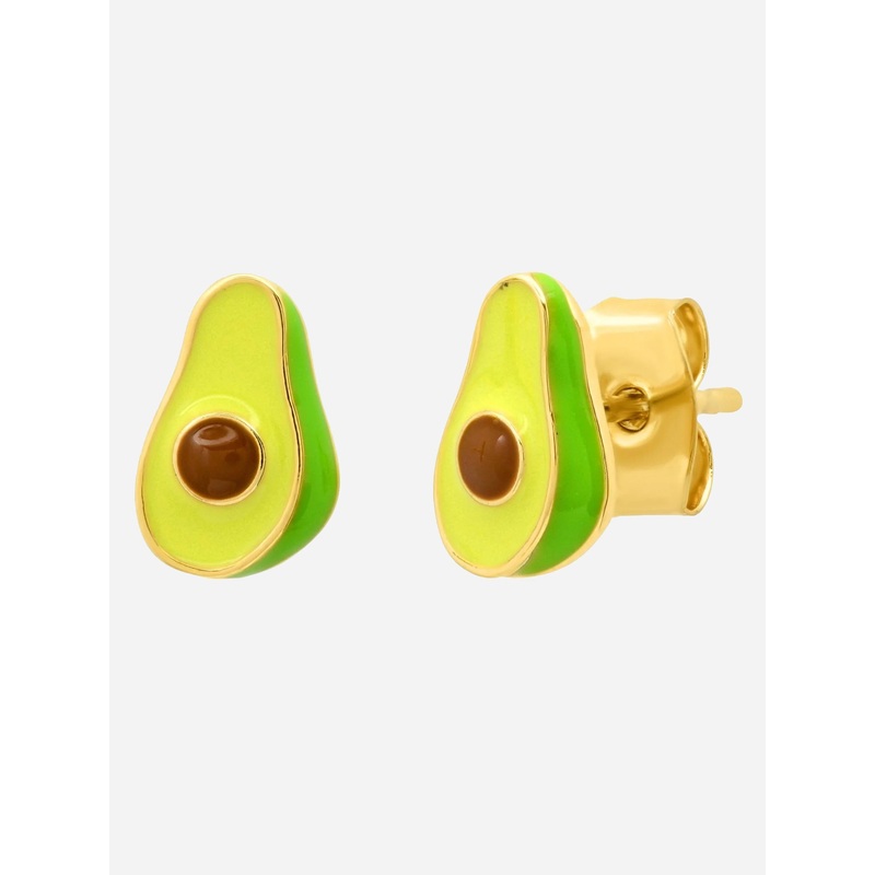 TAI Women’s Enamel Avocado Stud Earrings