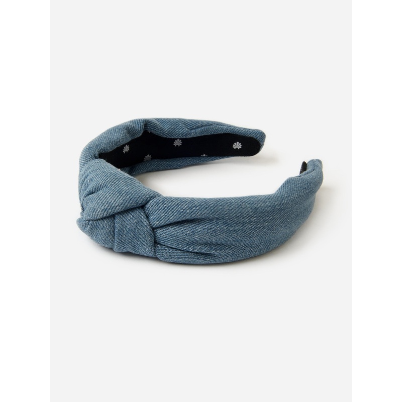 Lele Sadoughi Denim Knotted Headband
