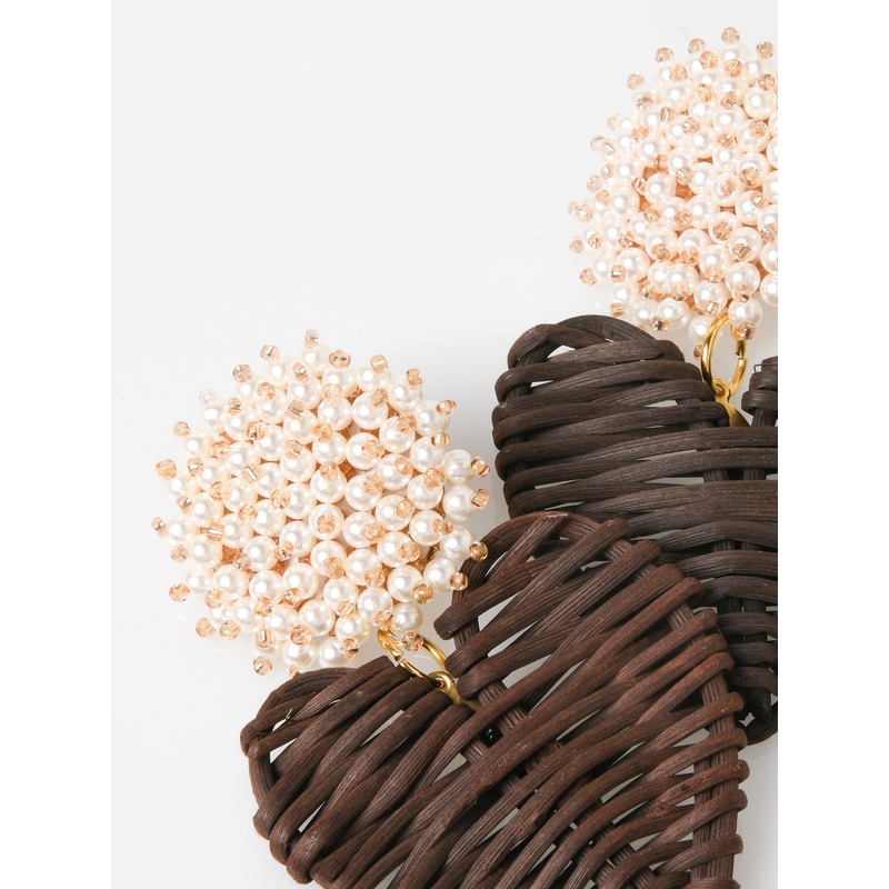 Neely Phelan Women’s Pearl Cluster Heart Drop Earrings