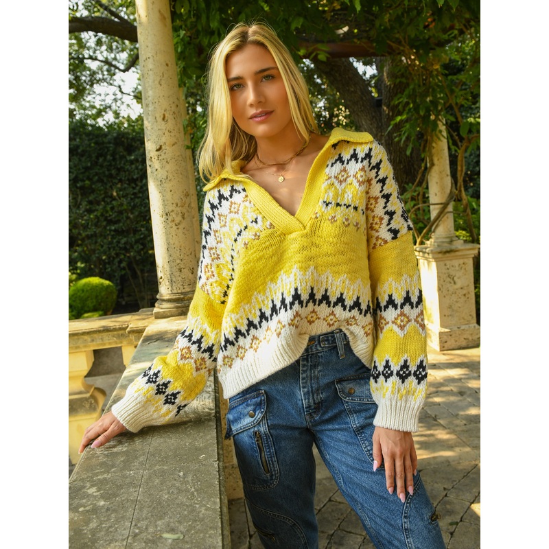 ALC Women’s Landry Fairisle Wool Sweater