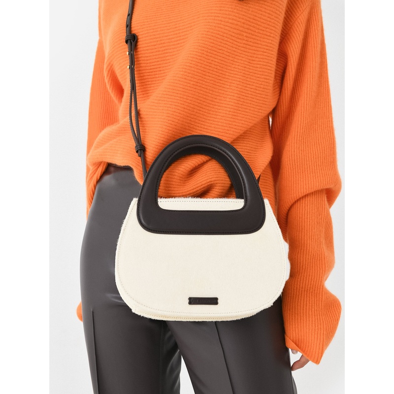 Lele Sadoughi Carla Haircalf Top Handle Bag