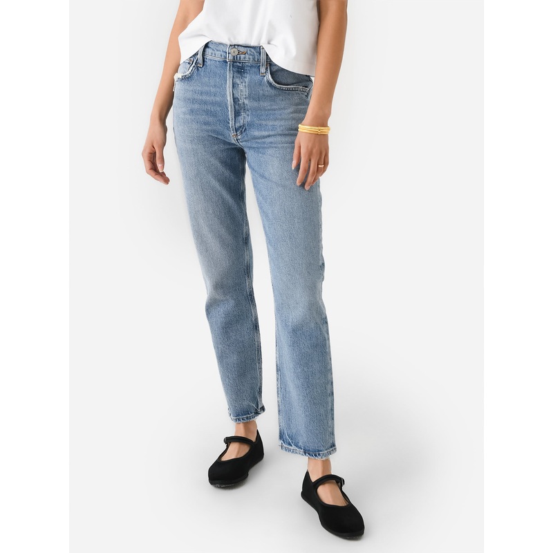 Agolde Women’s Riley Long High Rise Straight Jean