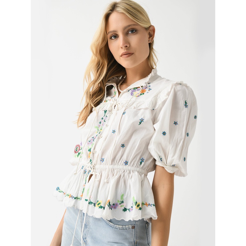 Alemais Women’s Willa Embroidered Blouse