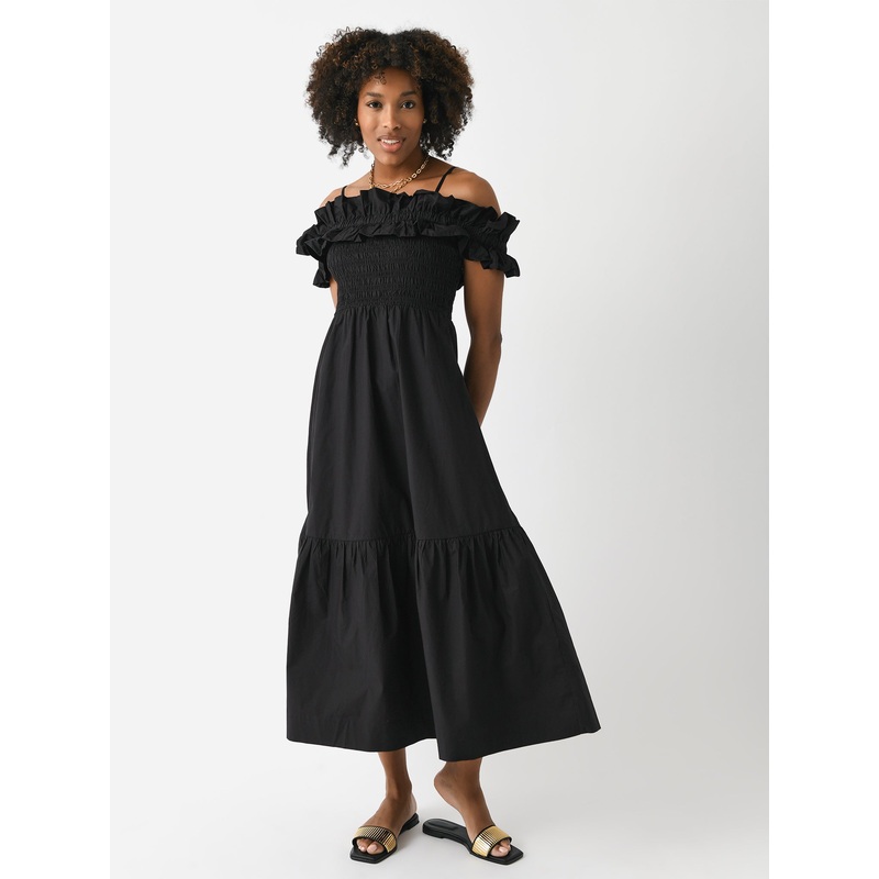 GANNI Women’s Cotton Long Smock Dress
