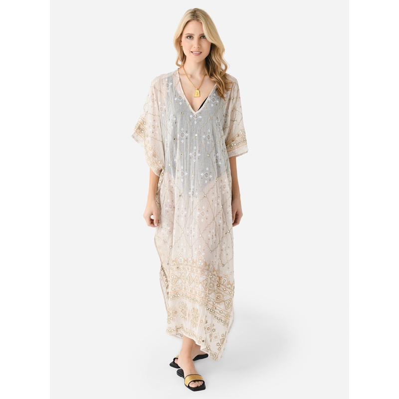 Juliet Dunn Women’s Mosaic Print Maxi Poncho