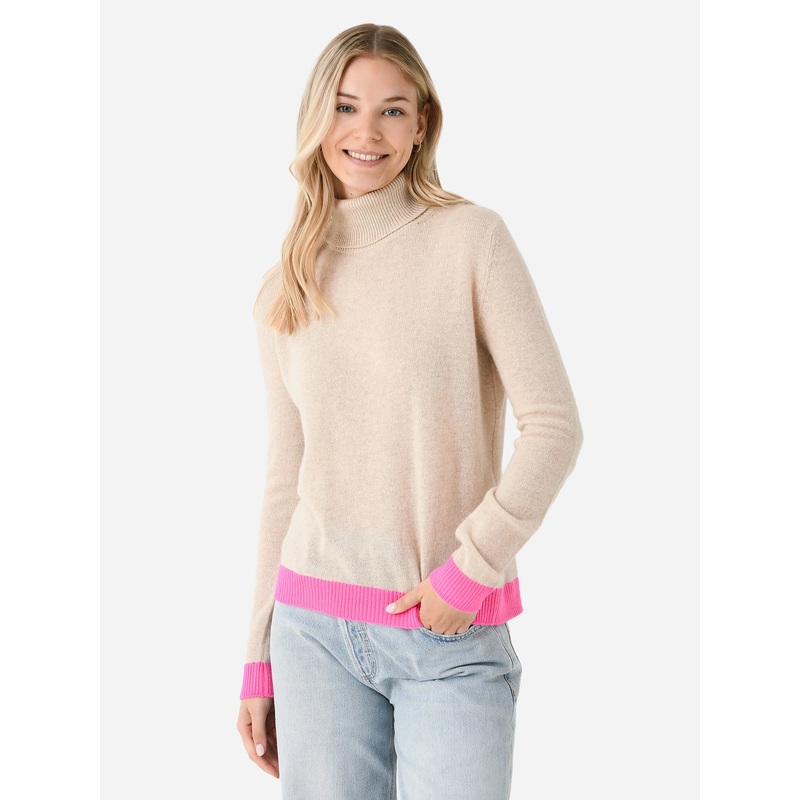 Jumper 1234 Women’s Contrast Roll Collar Sweater
