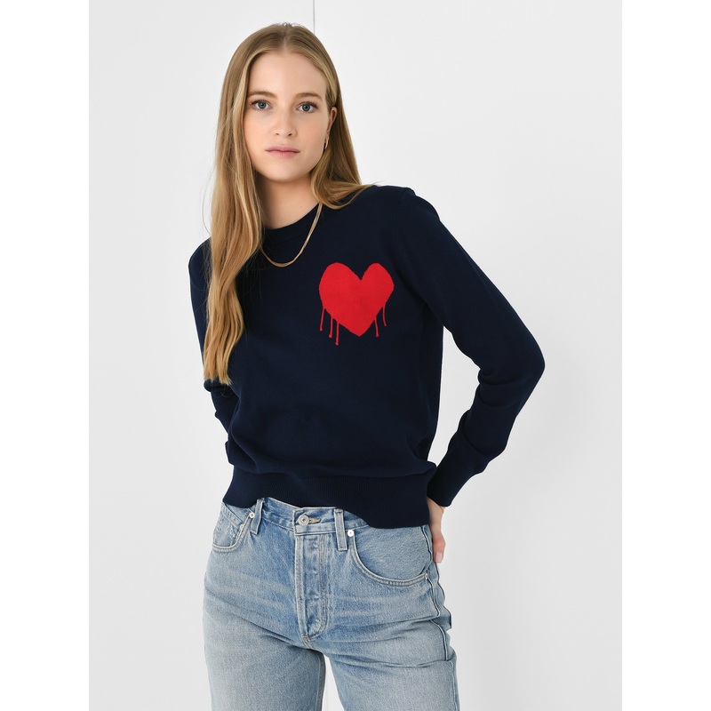 Kerri Rosenthal Women’s Charli Drippy Heart Sweater