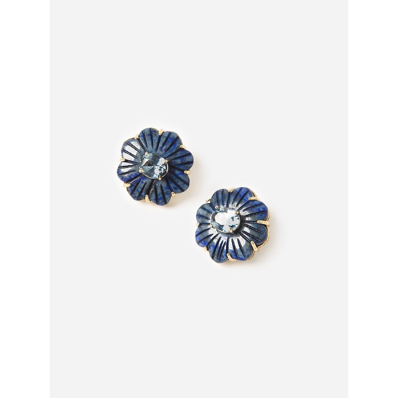 Nicola Bathie Women’s Lapis Flower Stud Earrings