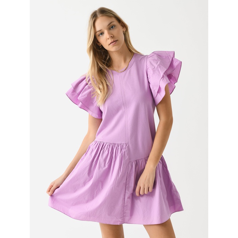 English Factory Women’s Layered Ruffles Mini Dress