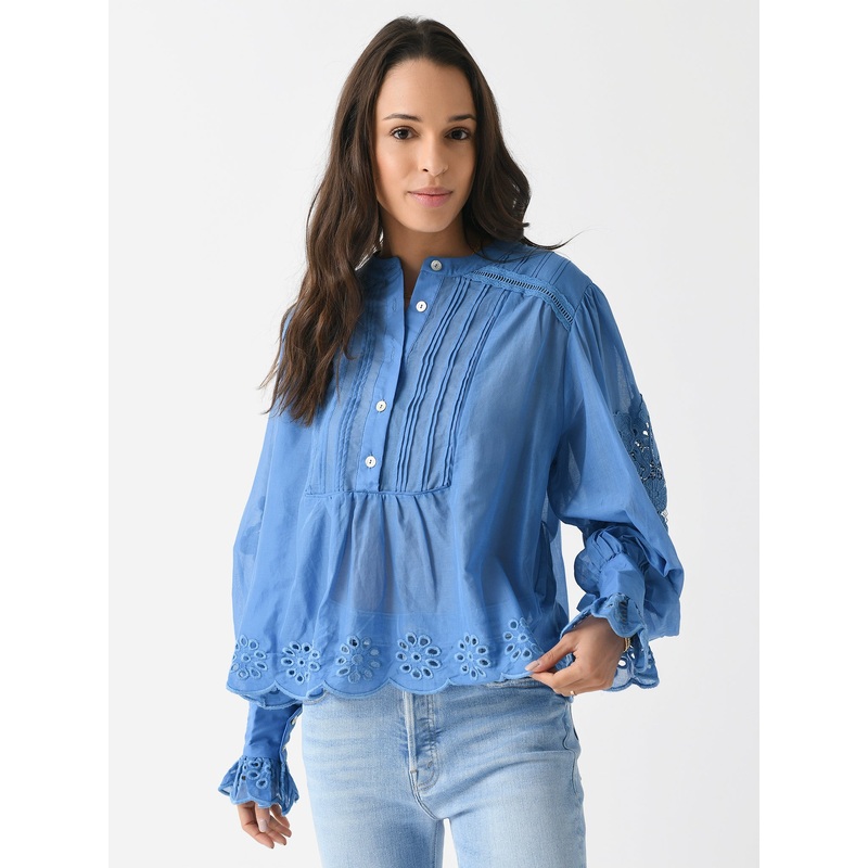 Farm Rio Women’s Long Sleeve Organic Cotton Blouse