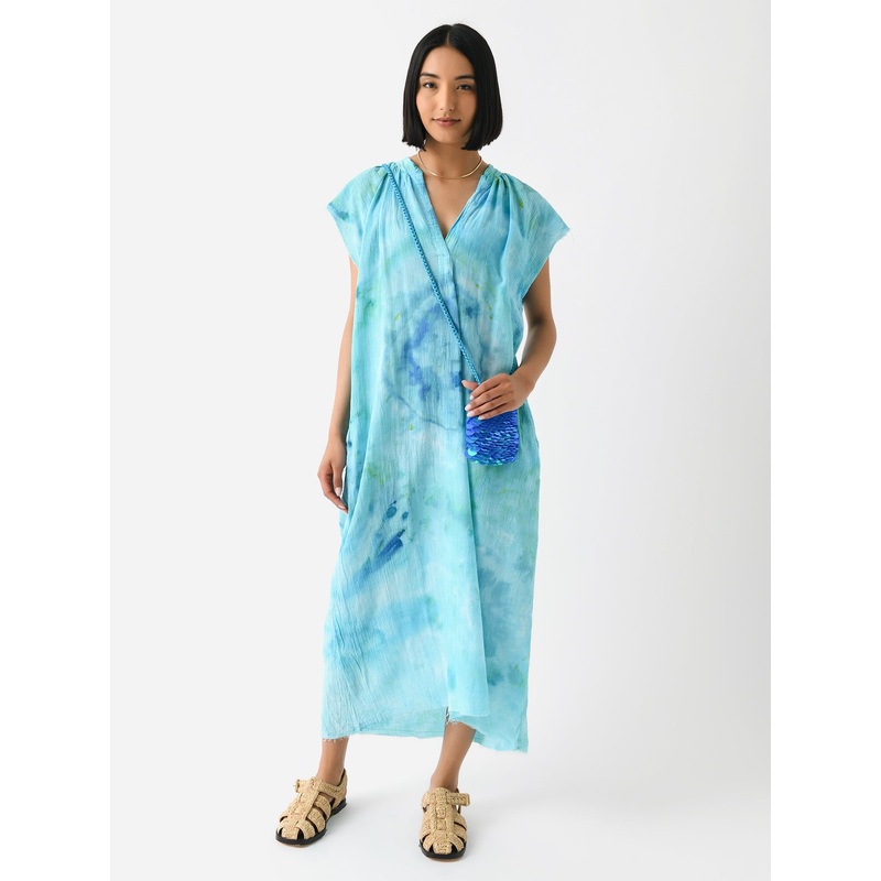 LoveTanJane Women’s Gauze Peasant Maxi Dress