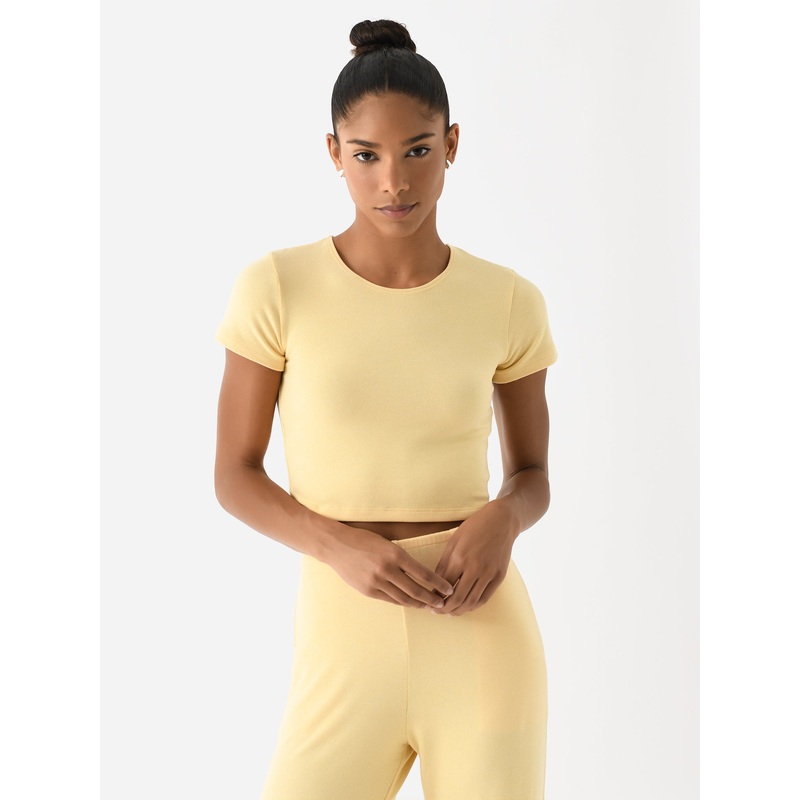 Leset Women’s Lauren Crop Slim Fit Tee