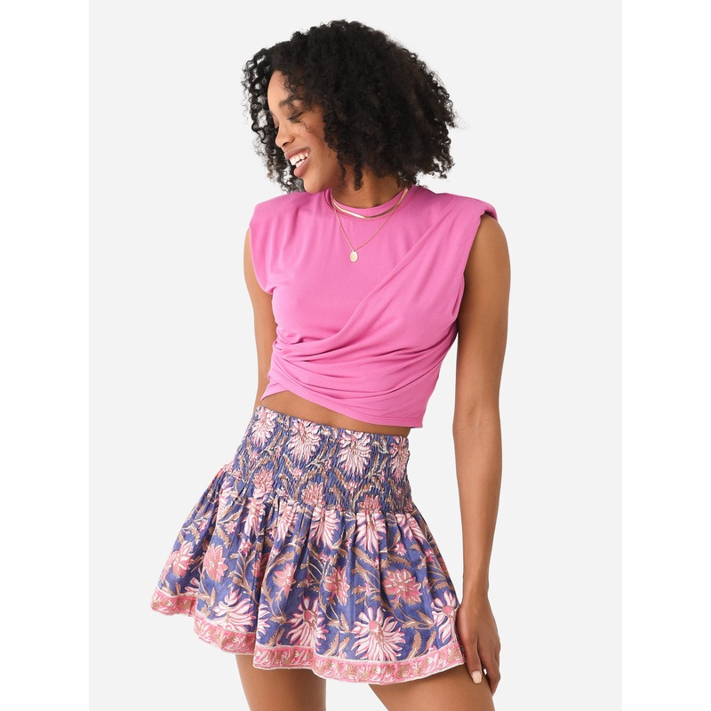Simkhai Women’s Estelle Wrap Front Crop T-Shirt