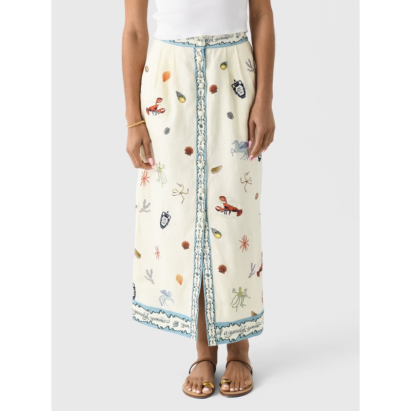 Alemais Women’s Sandy Embroidered Skirt
