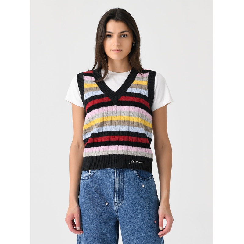 GANNI Women’s Striped Vest