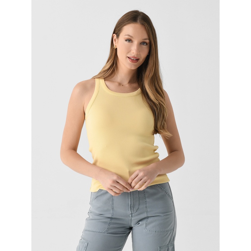 VInce Women’s Ribbed Scoop-Neck Tank
