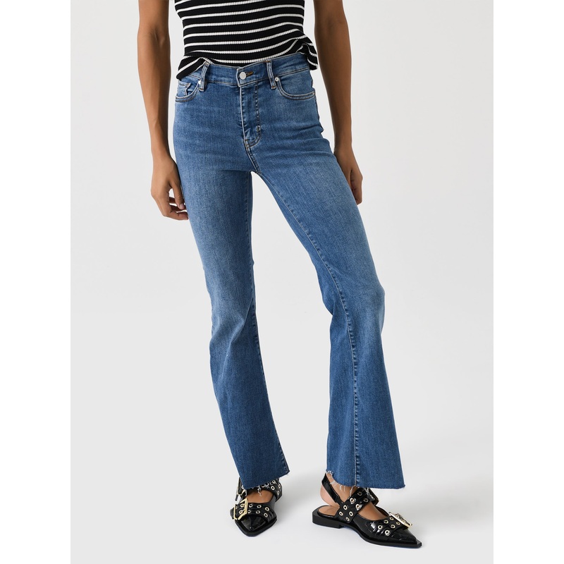 Frame Women’s Le Easy Flare Raw Fray Outseam Insert Jean