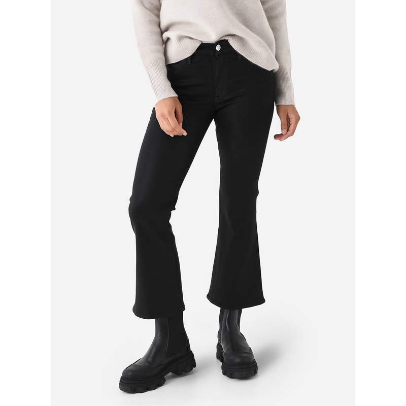 Frame Women’s Le Crop Flare Coated Jean
