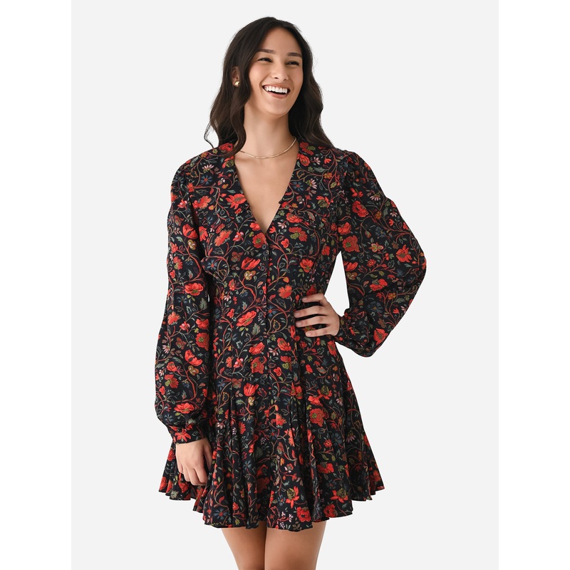Rhode Women’s Wendy Dress|6|BLACK VICHY ROSE