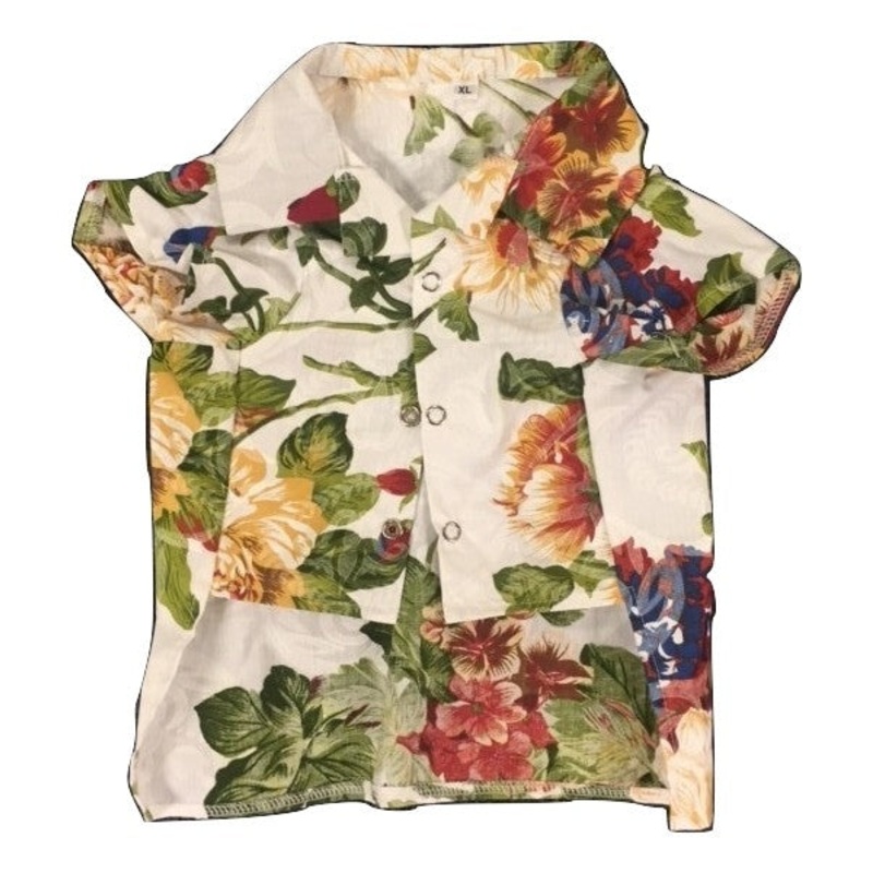 Canine Brands White Floral Shirt