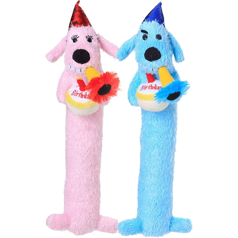 12 Celebrate Birthday Dog Toy|Pink|Blue
