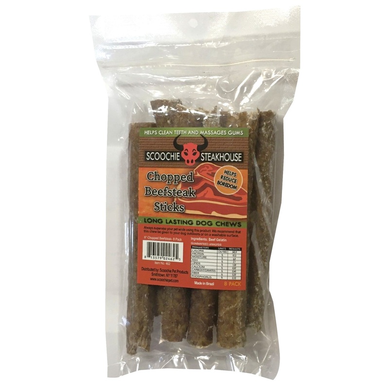 8 Pack Beefsteak Stick Dog Chews