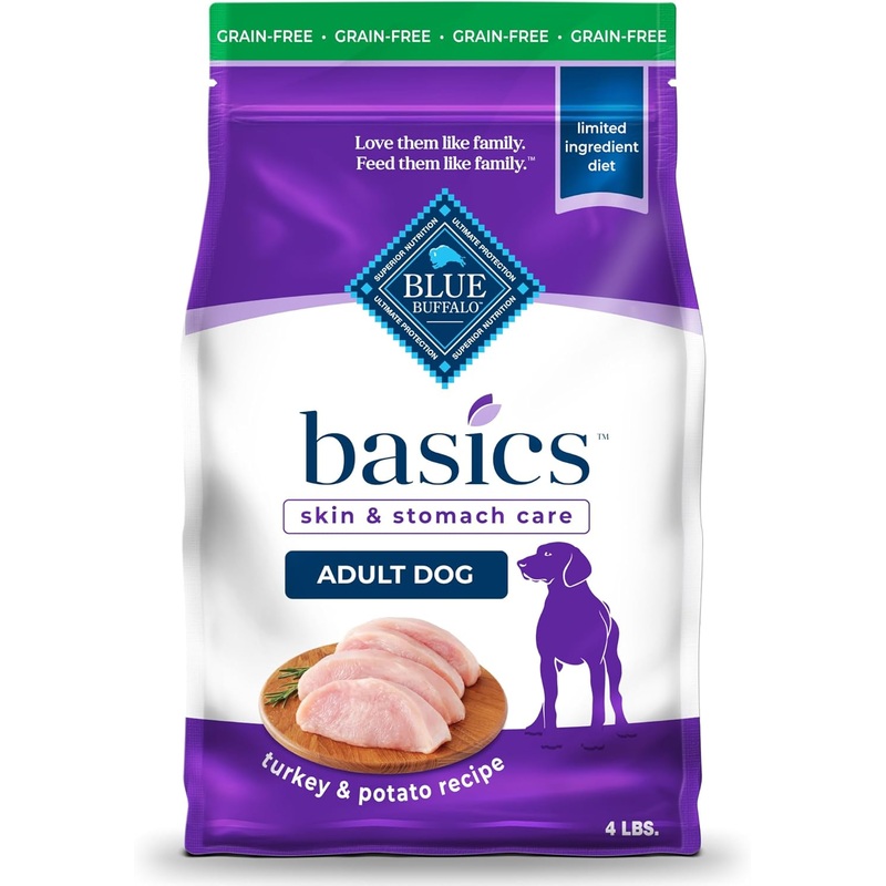 Blue Buffalo Basics Turkey and Potato Skin & Stomach Care Dry Dog Food