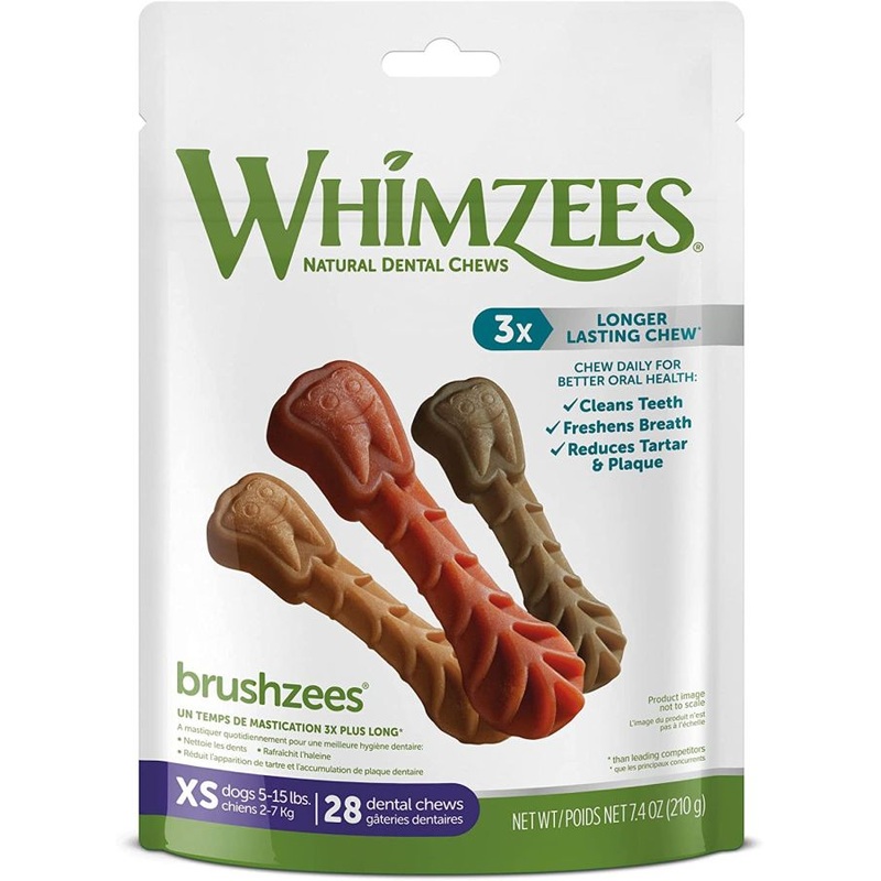 Whimzees Brushzees XS Dental Dog Treats