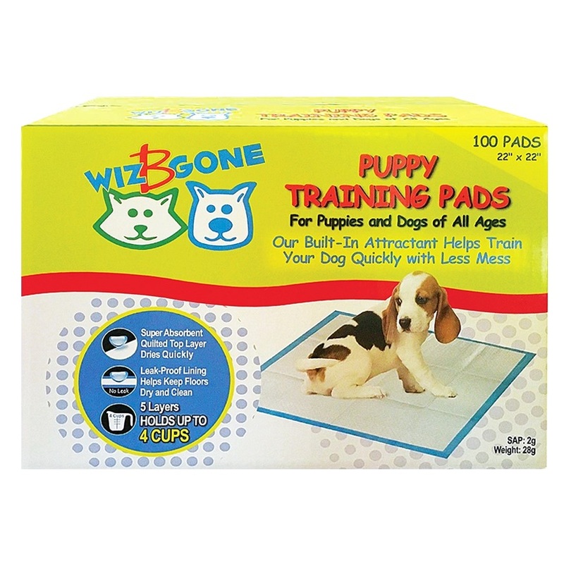 WizBGone Dog Training Pads- 12 or 100 Pack