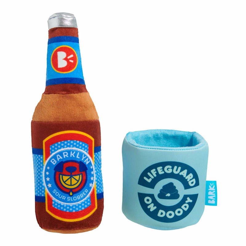 BARK Boozy Doody Koozie Plush Dog Toy- 2 Pack