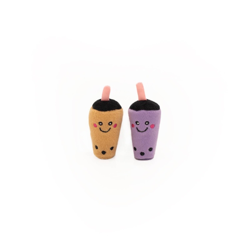 ZippyClaws NomNomz Boba Milk Tea Cat Toy- 2 Pack