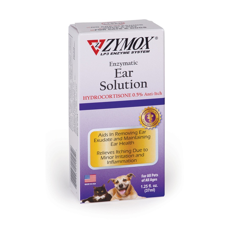 Zymox Enzymatic Ear Solution 0.5% Hydrocortisone All Pets