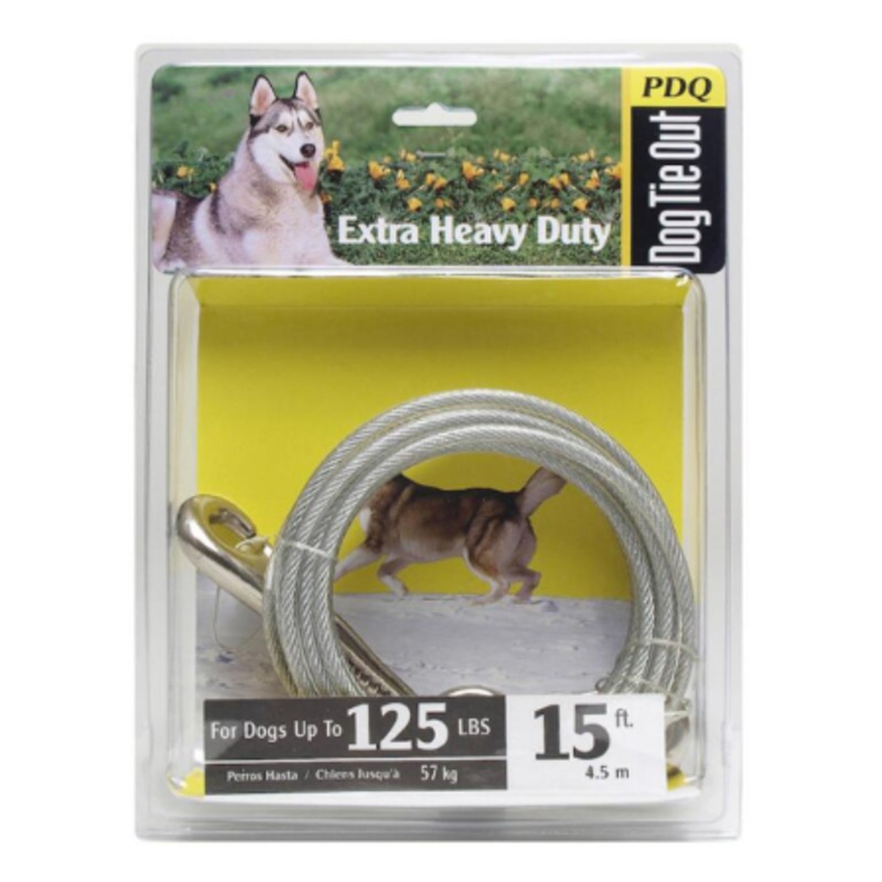 Boss Pet 15′ Tie-out w/ Spring XLarge 125#
