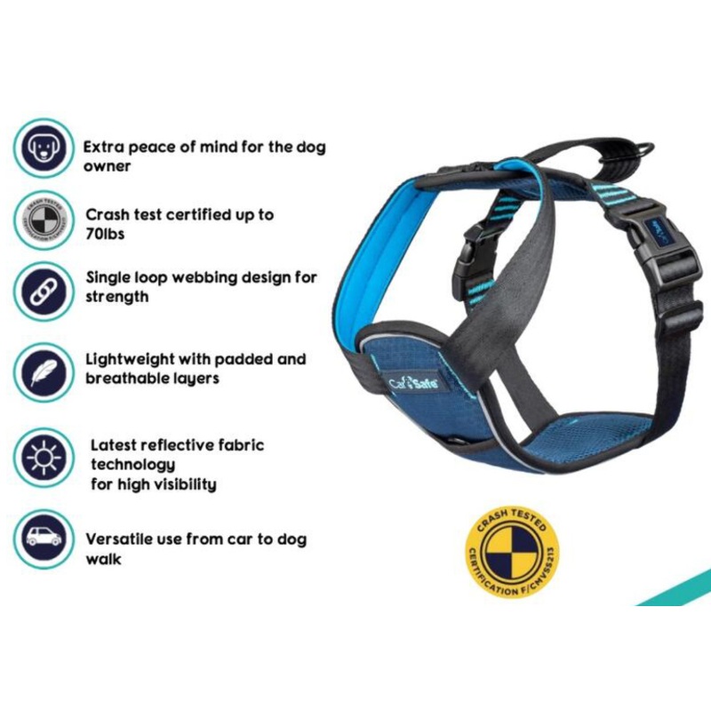Carsafe Travel Harness MD Blue