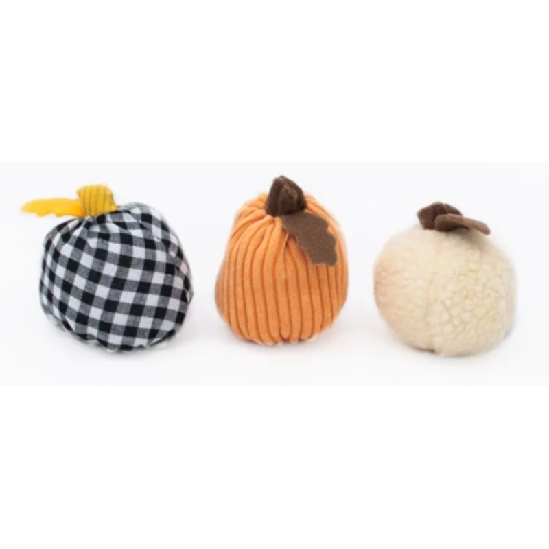 Zippy Paws Halloween Miniz 3-Pack – Gourds