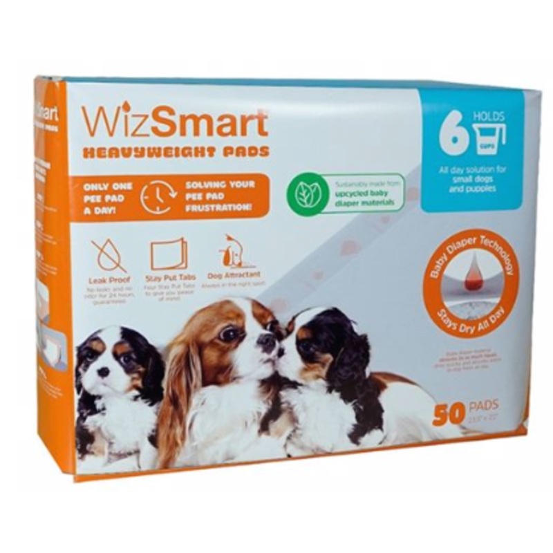 WizSmart Heavyweight dog Pads 23.5×22 50ct