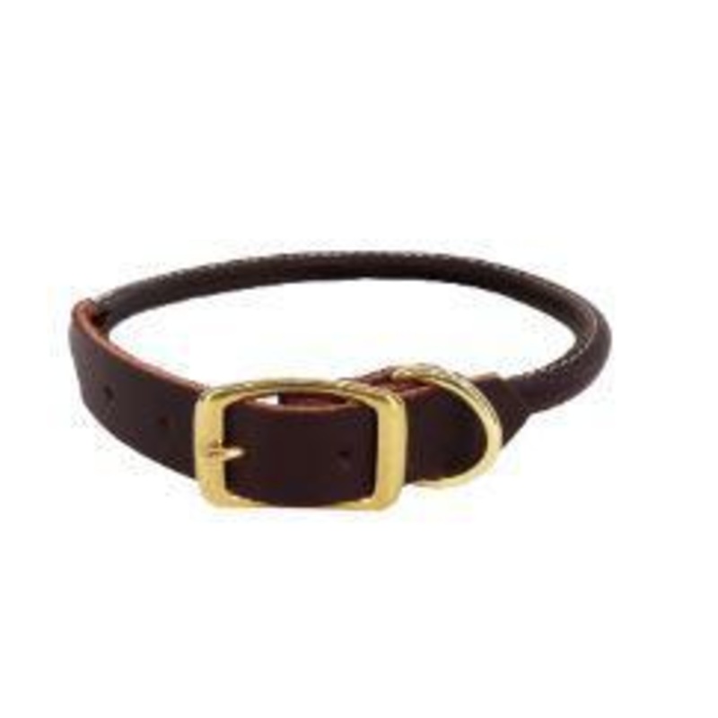 Circle T Latigo Leather Round Dog Collar – Medium 20