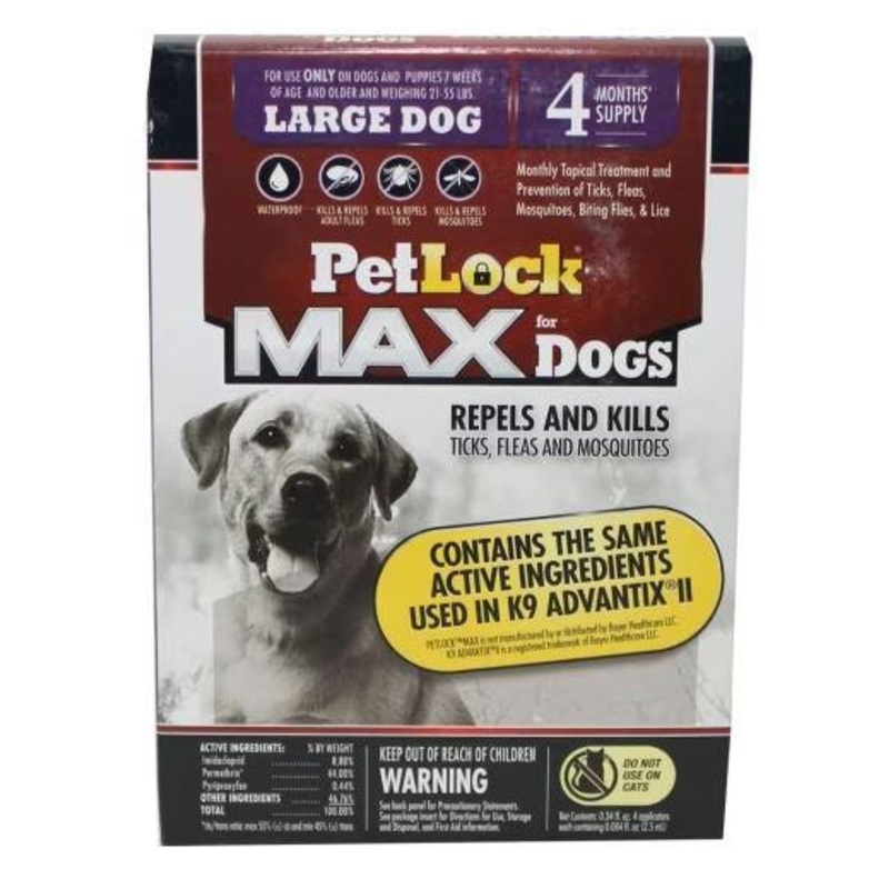 PetLock Max Flea&Tick LG 4pk