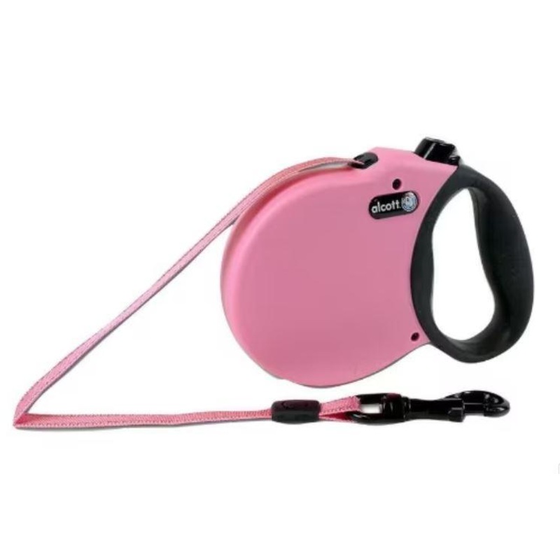 Alcott Adventure Retractable Belt Leash Pink
