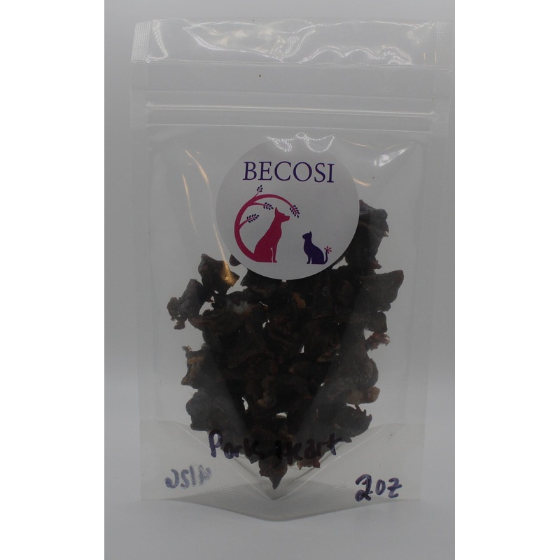 Becosi Pork Heart Treat Bag 2oz