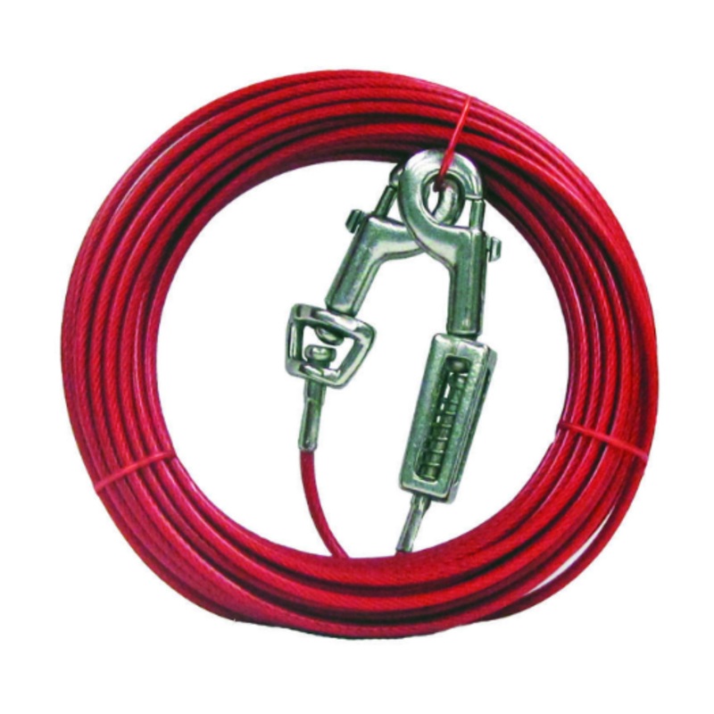 Boss Pet 15′ Tie-out w/ Spring Large 60#