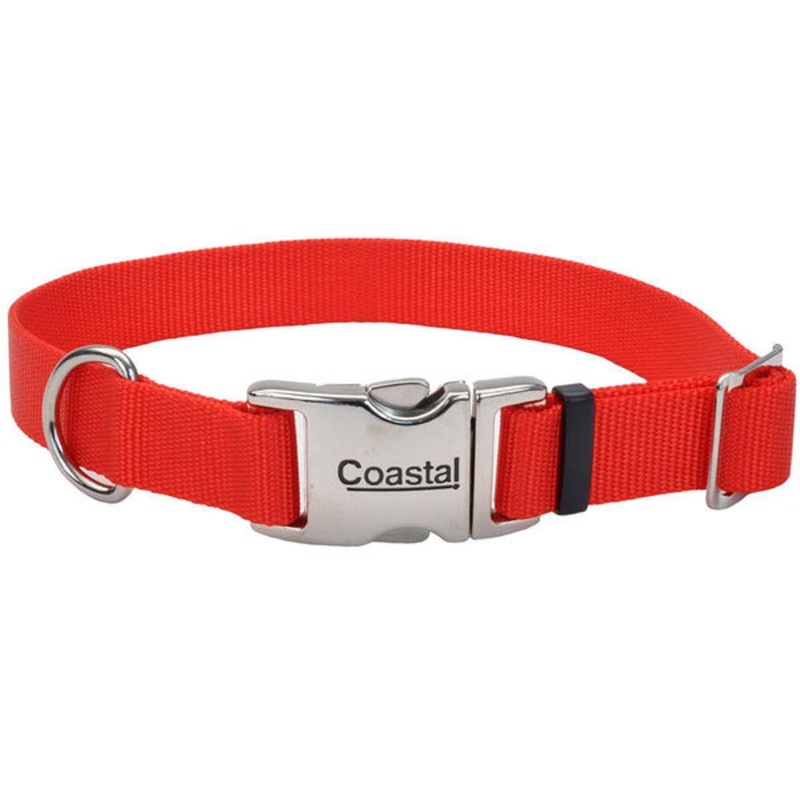 Coastal 3/4 Adjustable Collar Metal Red 18