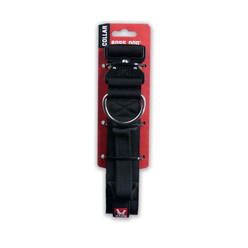 Boss Dog Collar 1.5 Large Black (17-22)