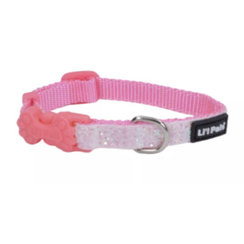 Li’l Pals  3/8 Glitter Collar Pink 8-12