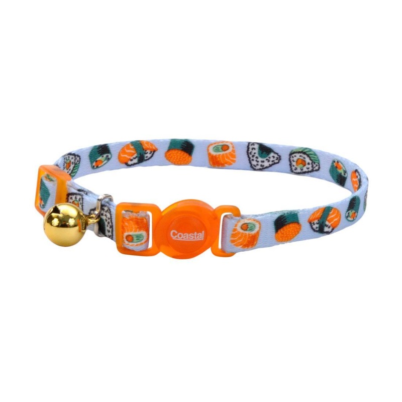 Coastal 3/8 Breakaway Cat Collar Sushi Blu 8-12