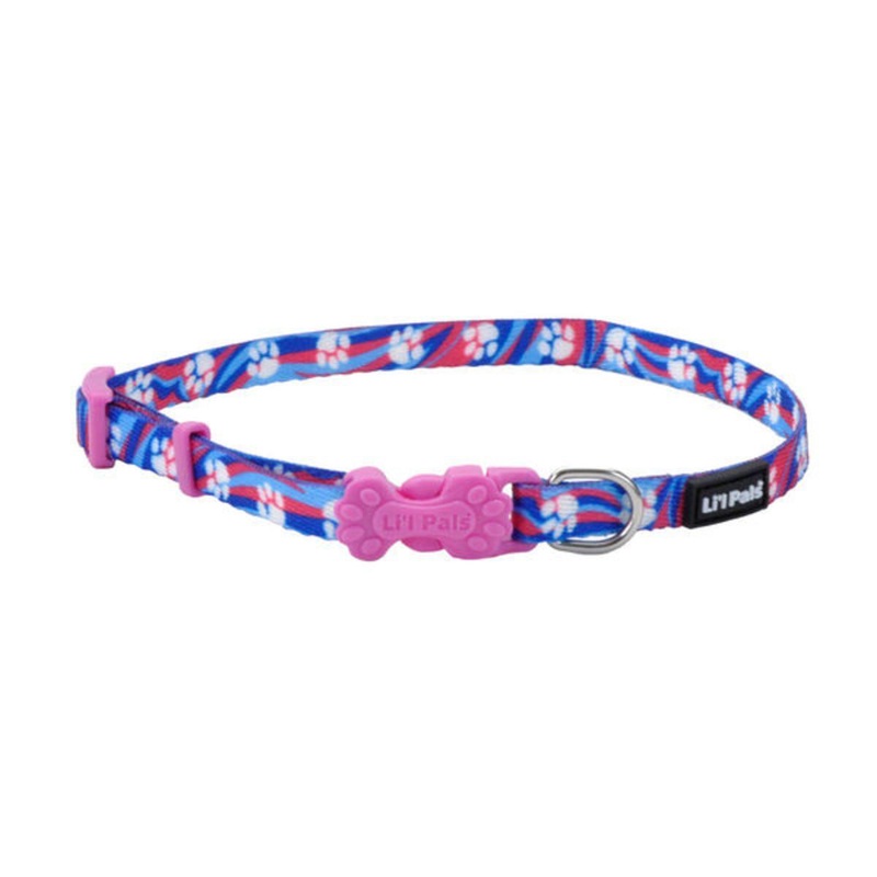 Li’l Pals 3/8 Adjustable CollarBlue Paws 8-12