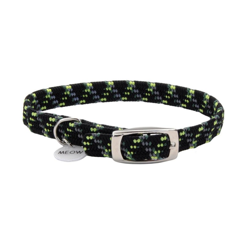 Coastal 3/8 Cat Safety Collar Black/Green 10