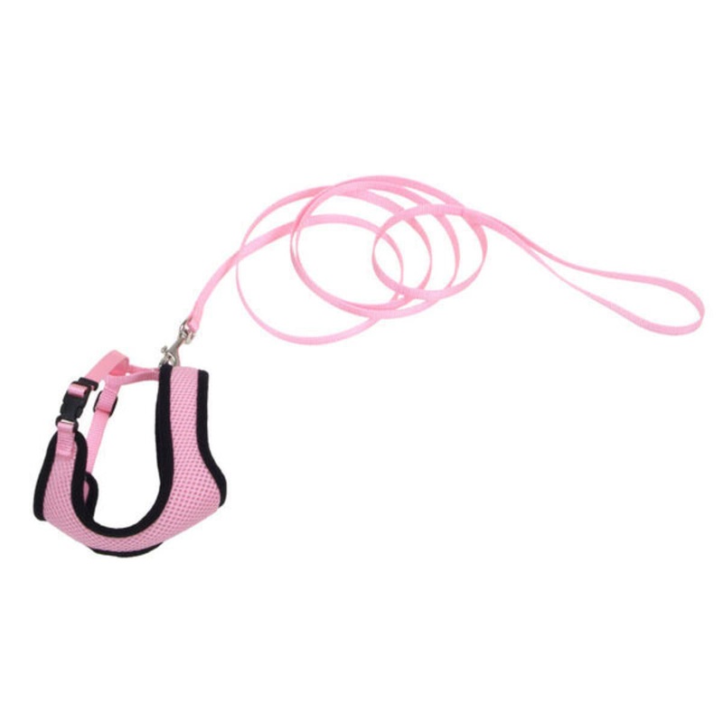 Coastal 3/8 Comfort Soft Cat Harness 14-16 w/ Leash Pink