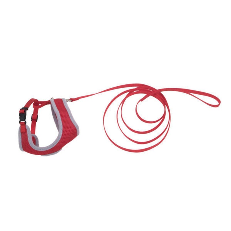 Coastal 3/8 Comfort Soft Cat Harness 14-16 w/ Leash Red