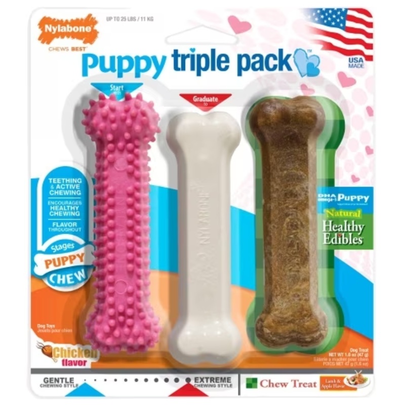 Nylabone Chew Variety Chicken Pink